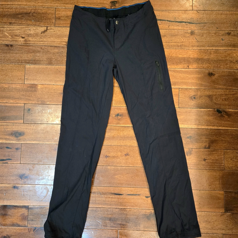 Columbia Womens Lightweight Black Pants Size 8, Water Repellent, Zip and Button